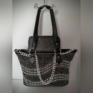 Elegant Black and Silver Women's Tote Bag